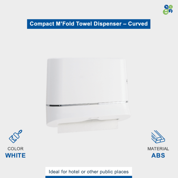 Compact MFold Towel Dispenser - Curved by Global Enterprises