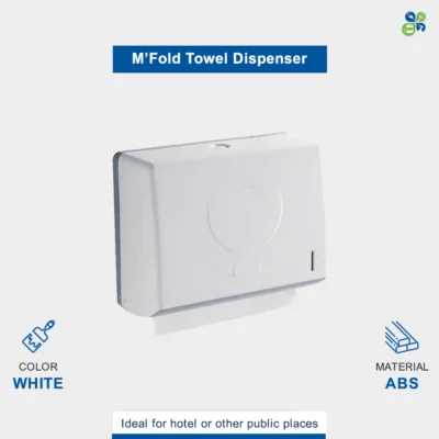 Compact MFold Towel Dispenser - White by Global Enterprises