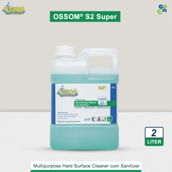 Concentrate Hard Surface Sanitizer Ossom S2 Super 2 Liter by Global Enterprises