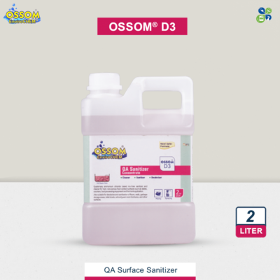 QA Surface Sanitizer Ossom D3 2Ltrs Pack by Global Enterprises