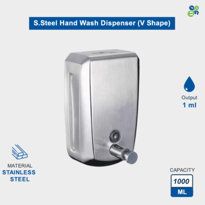 Stainless Steel Soap Dispenser 1000ml V Shape by Global Enterprises