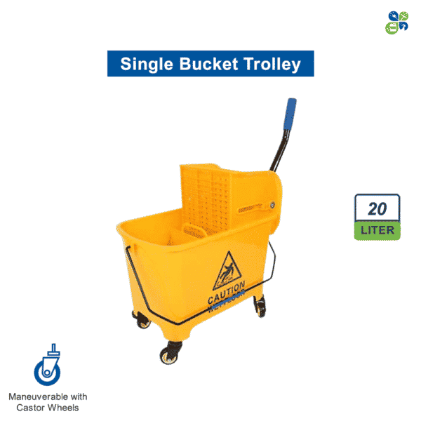 20 Ltrs Single Bucket Trolley by Global Enterprises
